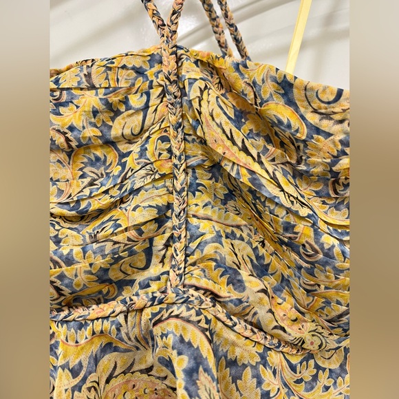 NWOT Veronica Beard 100% Silk Braided Halter Paisley top - Picture 8 of 11